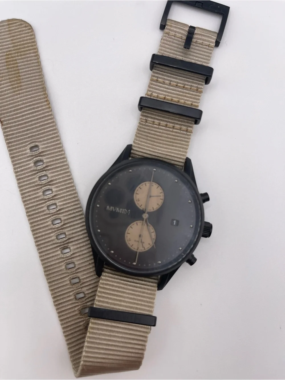 MVMT Men’s Watch Voyage Dessert Dual Time with extra replacement bands